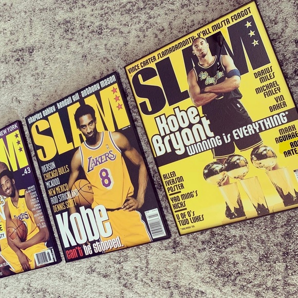 Kobe Bryant - Framed Slam Cover Poster Set (3) - Picture 1 of 6
